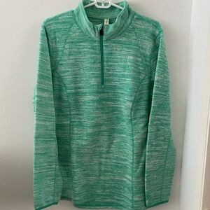 Ideology Mint Green Marled Quarter-Zip